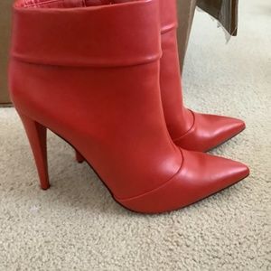 Red Ankle Boots